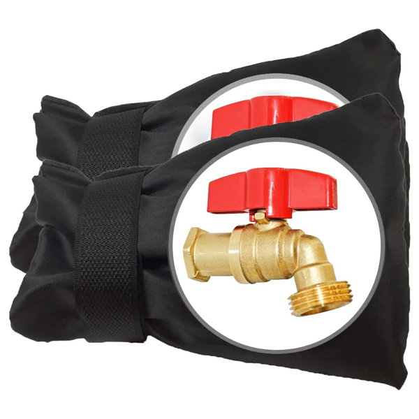 2-Pack POROLIR Outdoor Faucet Covers For Winter Freeze Protection