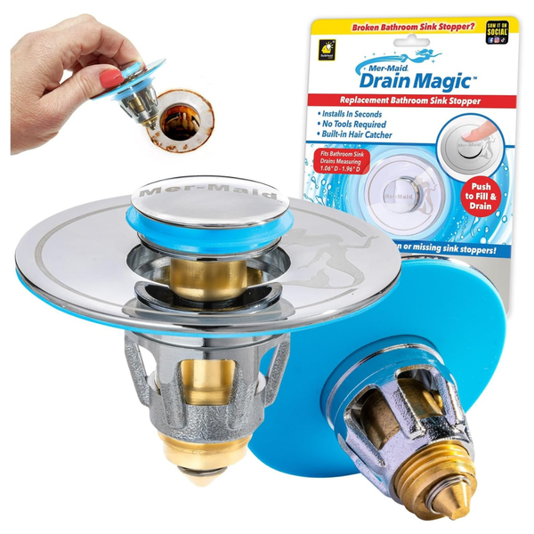 Mer-Maid Drain Magic Replacement Bathroom Sink Stopper
