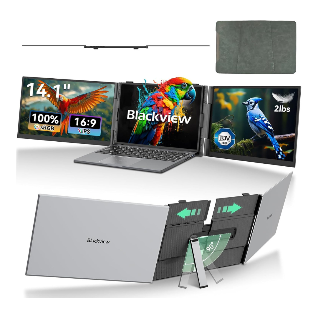 14" 1080P Portable FHD DCM6 Triple Laptop Screen Extender