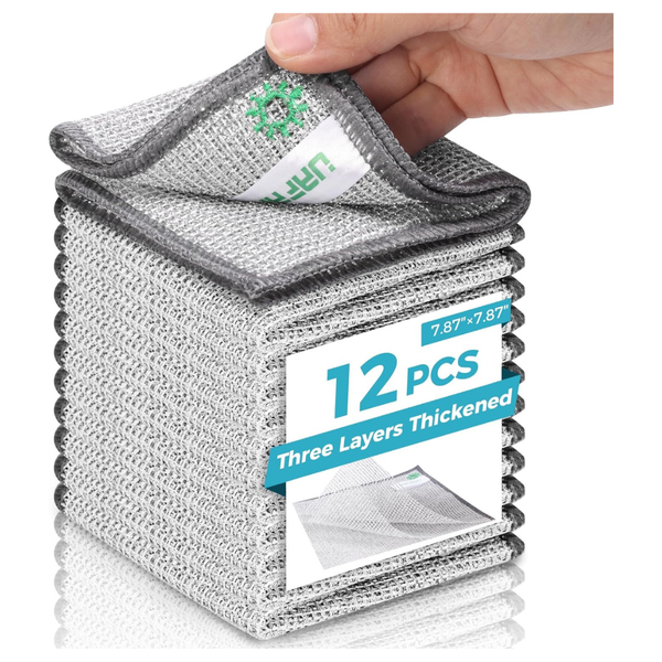 12-Piece Dishwashing Wire Dishcloth (7.87" x 7.87")
