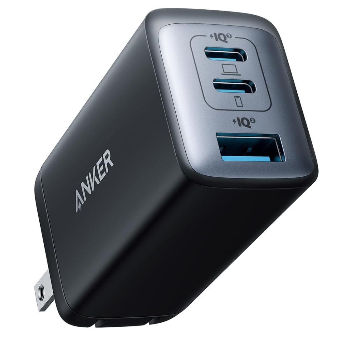 65W Anker 735 3-Port USB-C & USB-A Foldable Wall Charger