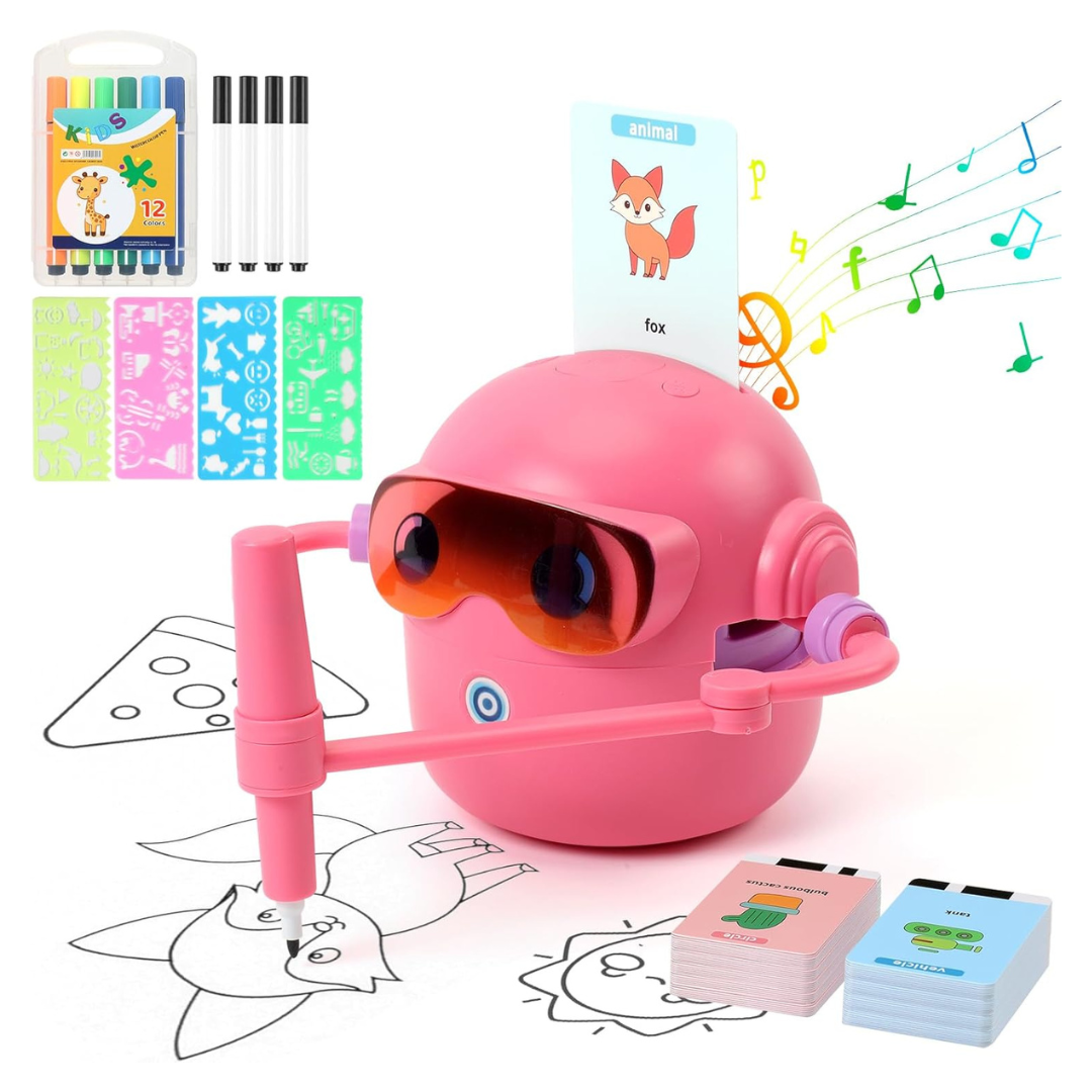 Voice Interactive Educational Drawing Robot With 100 Cards
