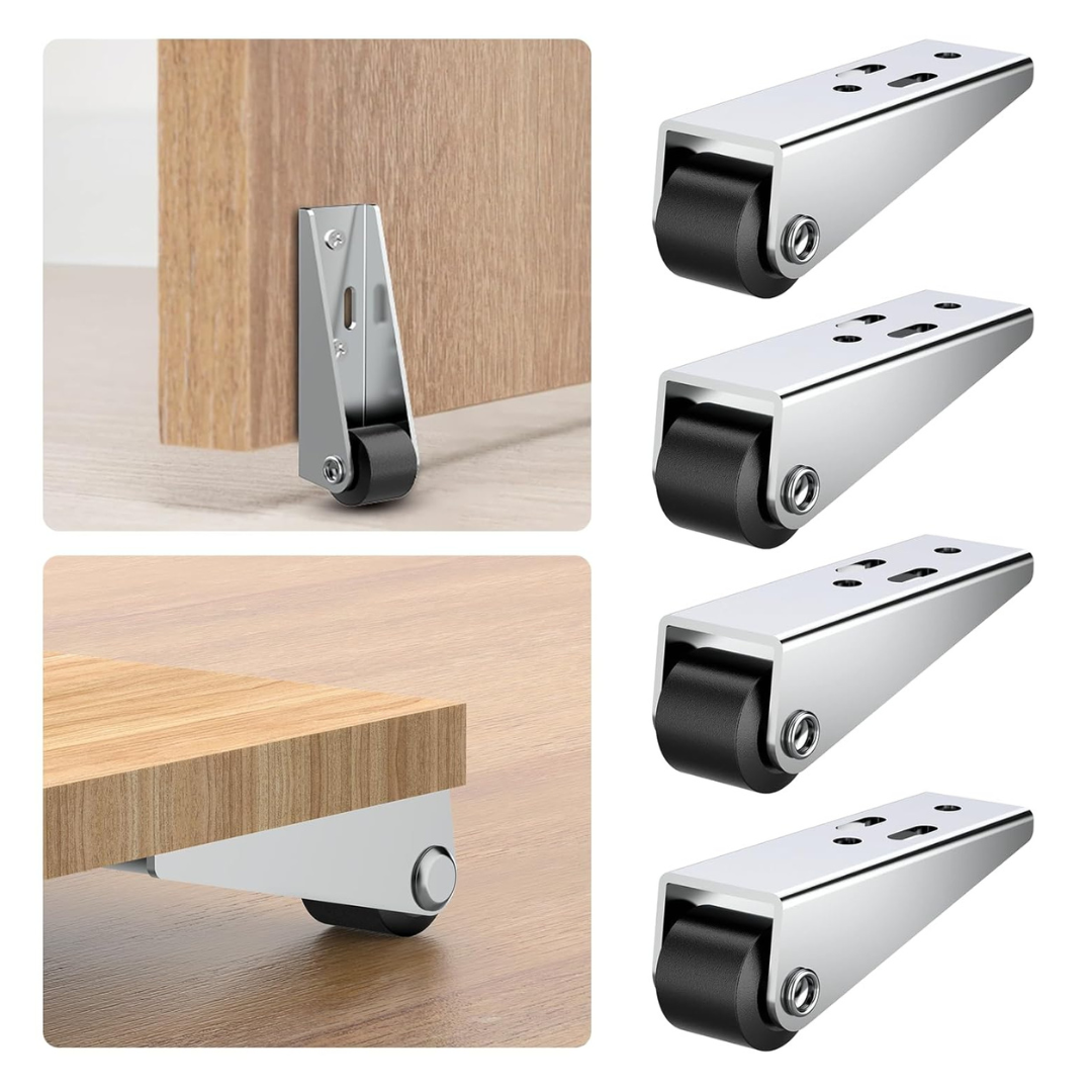 4-Piece Rubber Swivel Casters