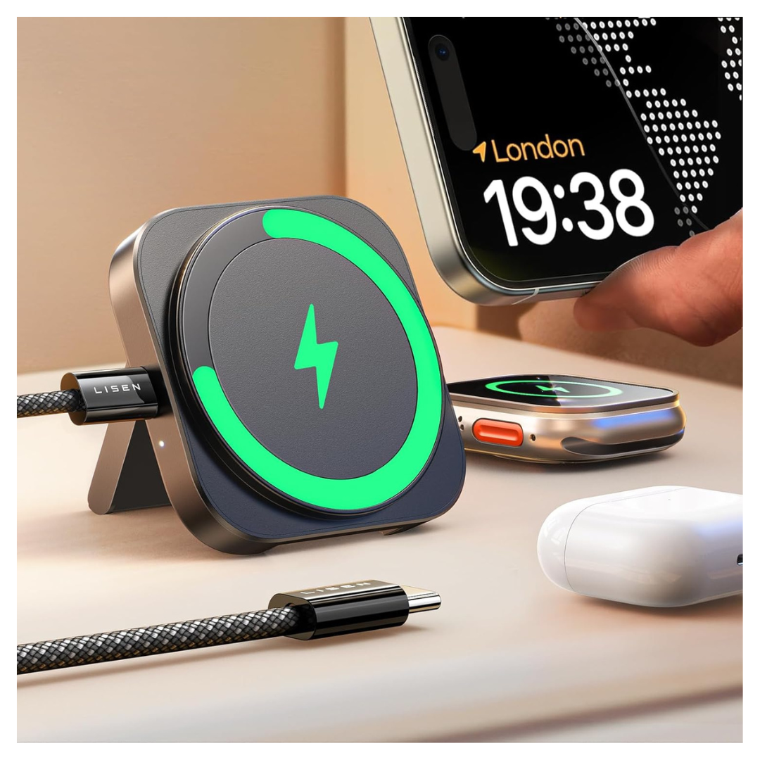 Lisen Magsafe Magnetic Charger Stand (Black)