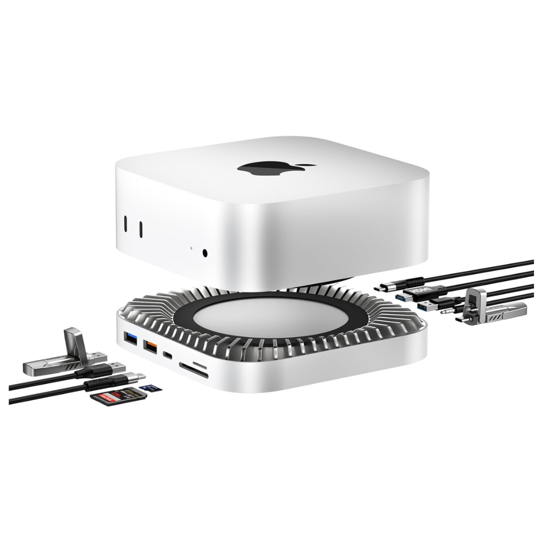 Mac mini M4 Dock Aluminum Stand And HDMI Hub