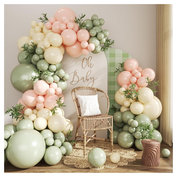 124-Piece Dusty Pink Balloon Garland Kit (Various)