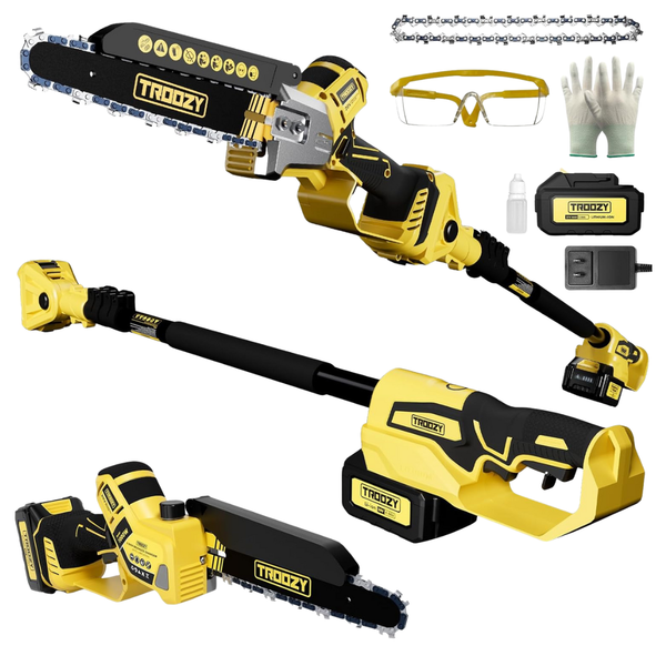 8" 2-in-1 Cordless Chainsaw With 21V 4.0Ah Battery Powered