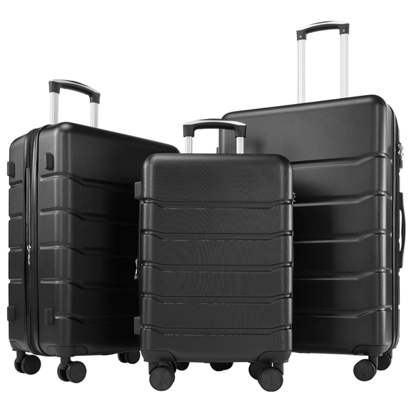 3-Pack Lightweight Expandable Travel Luggage Set(20/24/28")