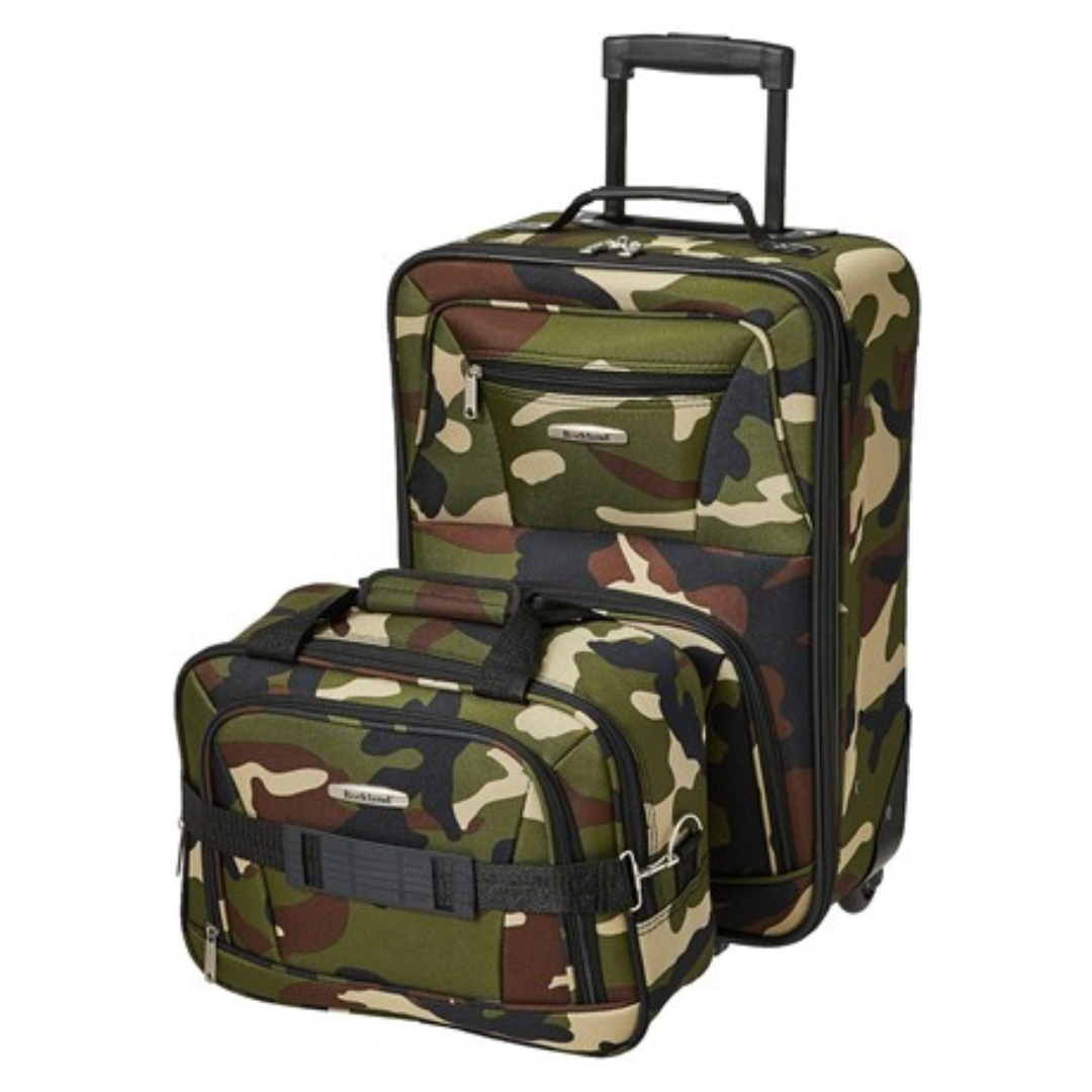 2-Piece Rockland Fashion Softside Upright Luggage Set (14"/19")