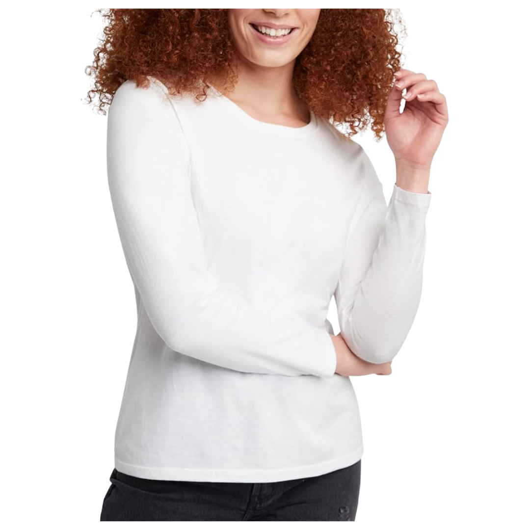 Hanes Womens Modern Fit Cotton Crewneck Tee