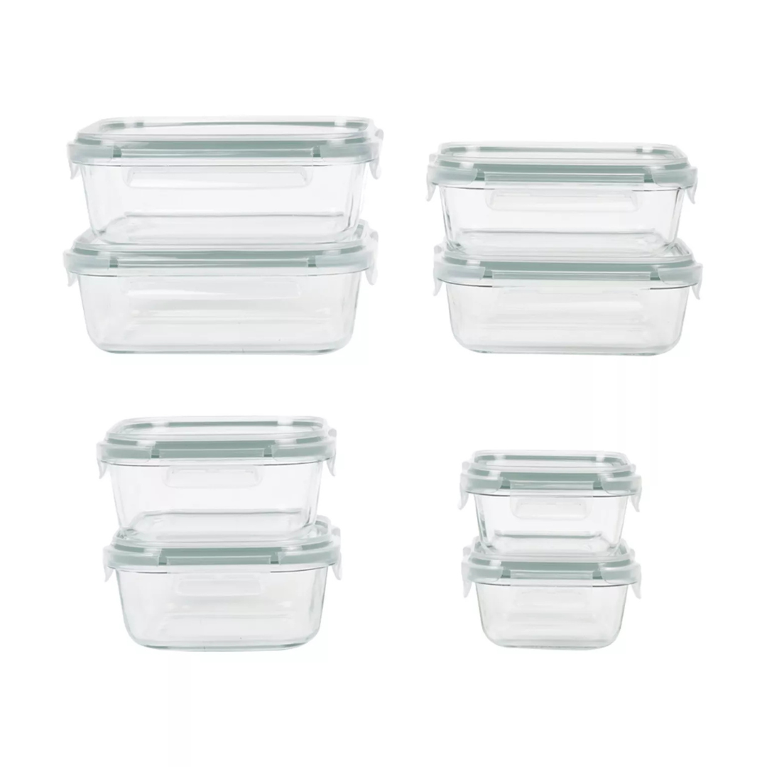 Sedona Kitchen 16-Piece Glass Food Storage Set