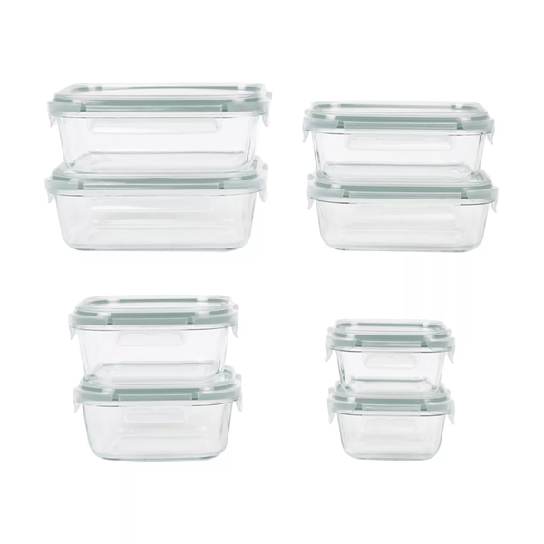 Sedona Kitchen 16-Piece Glass Food Storage Set