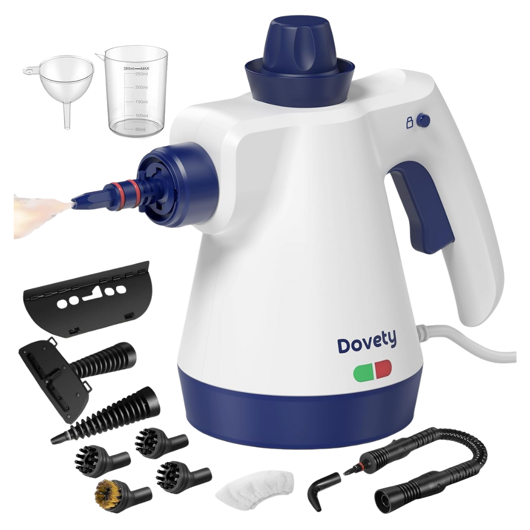 Dovety Pressurized Handheld Steam Cleaner With 12 Accessories