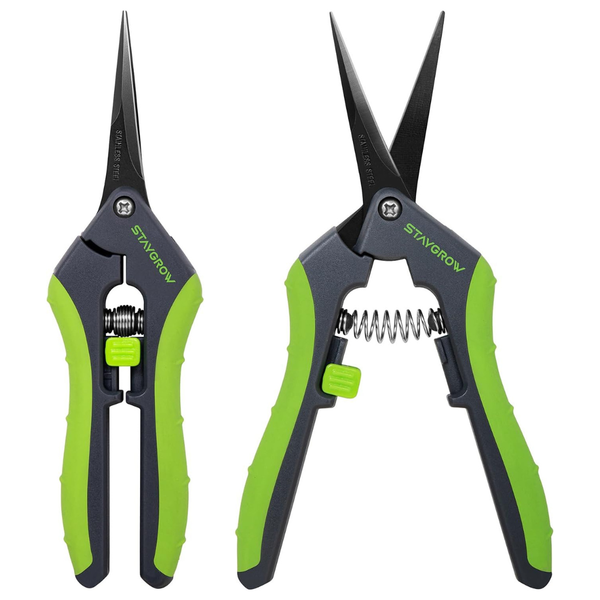 2-Piece Staygrow 6.5" Pruning Shears (1pc Straight & 1pc Curved)