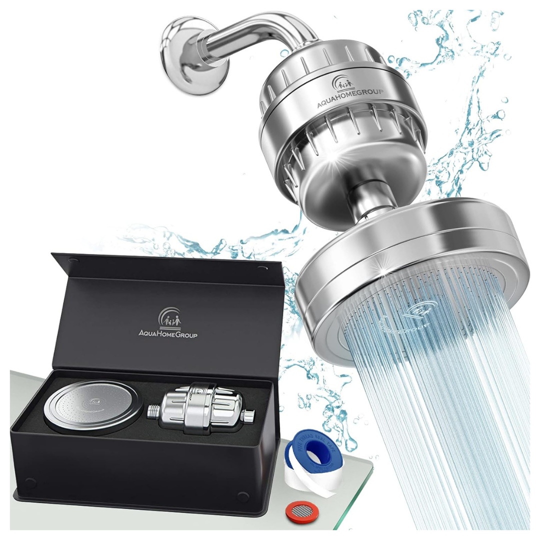 AquaHomeGroup Luxury Filtered Shower Head Set 20+3 Stage Shower Filter
