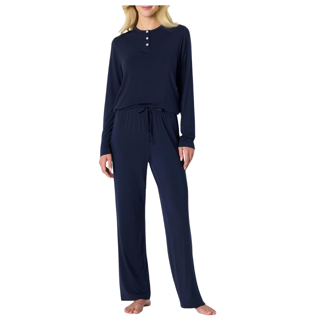 Sofia Grainge Women's Long Sleeve Henley Pajama Set (2 Colors)