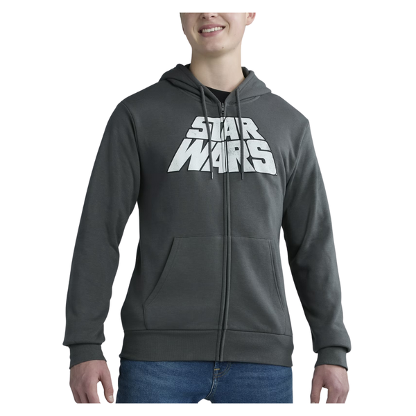Star Wars Men's Graphic Print Zip Up Hoodie With Long Sleeves (Various Size)