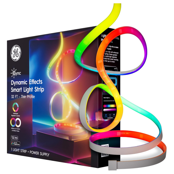 32 Ft GE Cync Dynamic Effects Indoor Smart LED Light Strip
