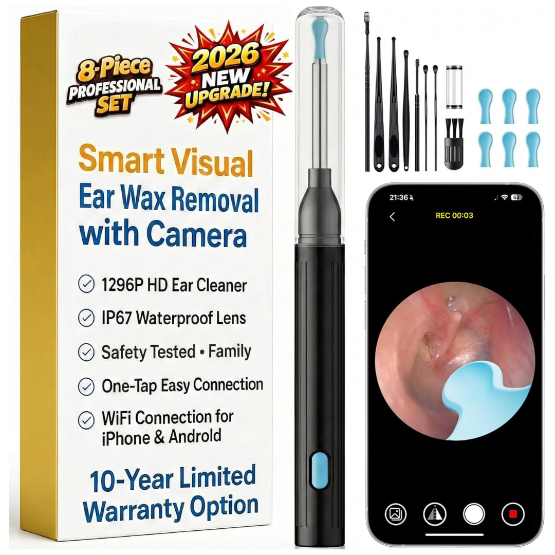 Bekhic Ear Wax Removal Tool With 8-Piece Ear Set