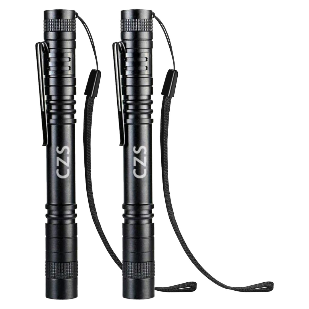 2-Pack ZS High Lumens Battery-Powered LED Flashlight
