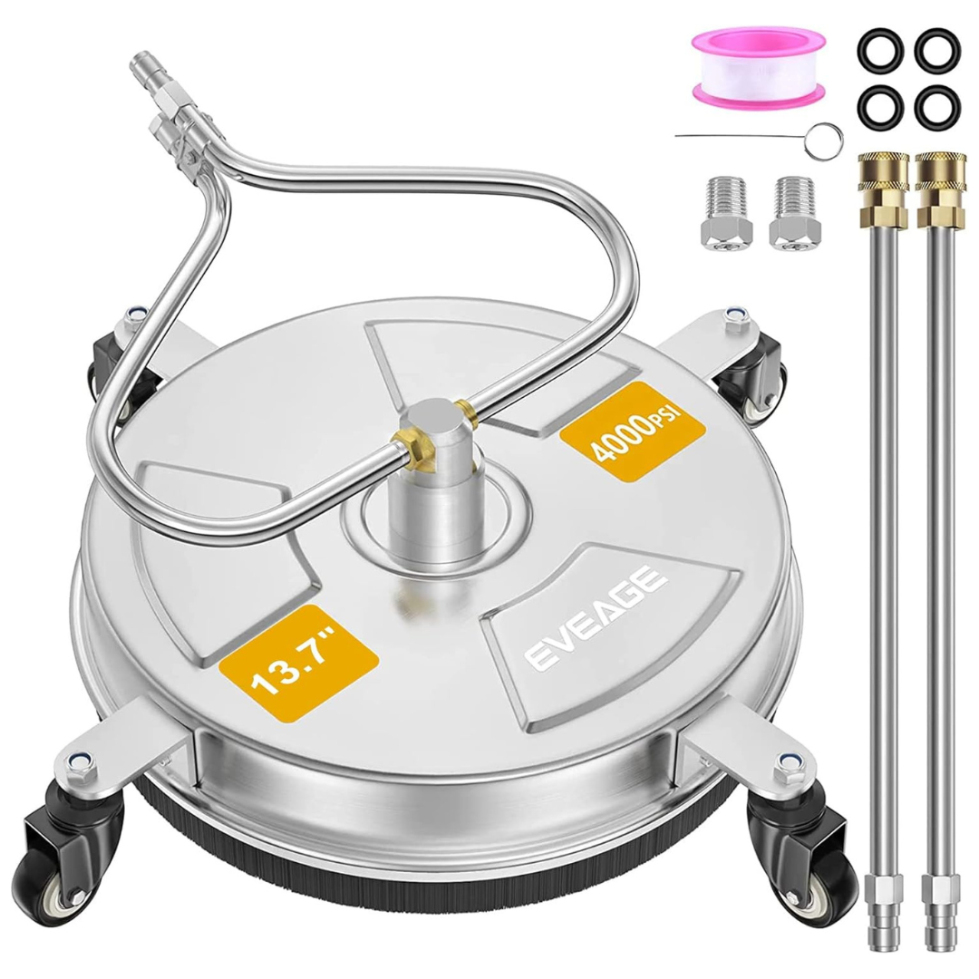 13.7" Eveage Pressure Washer Surface Cleaner With 4 Wheels