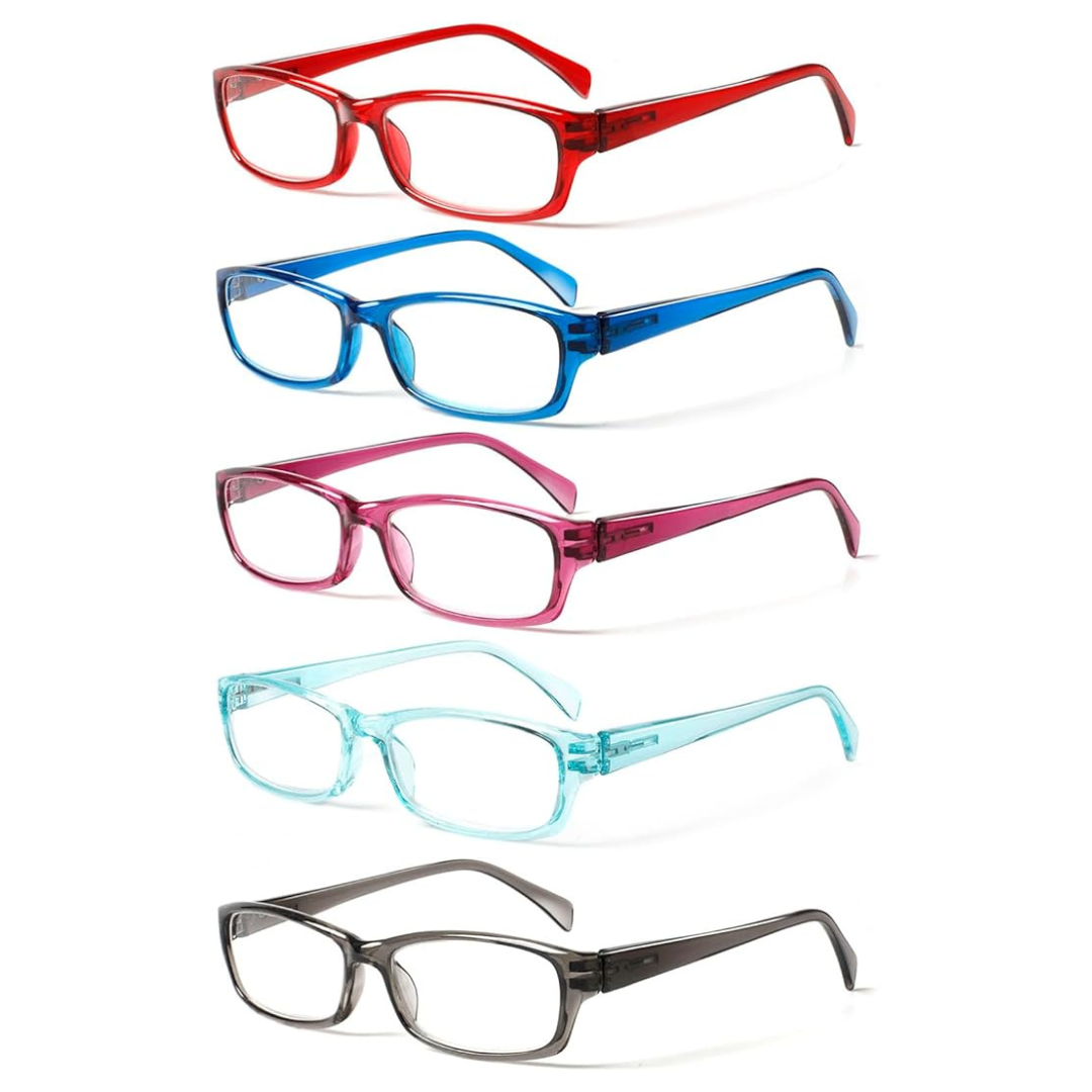 5-Pairs Unisex Stylish Color Readers Fashion Glasses