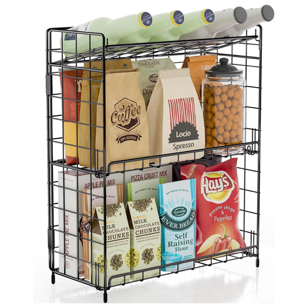 3-Tier Foldable Snack Rack Countertop Organizer