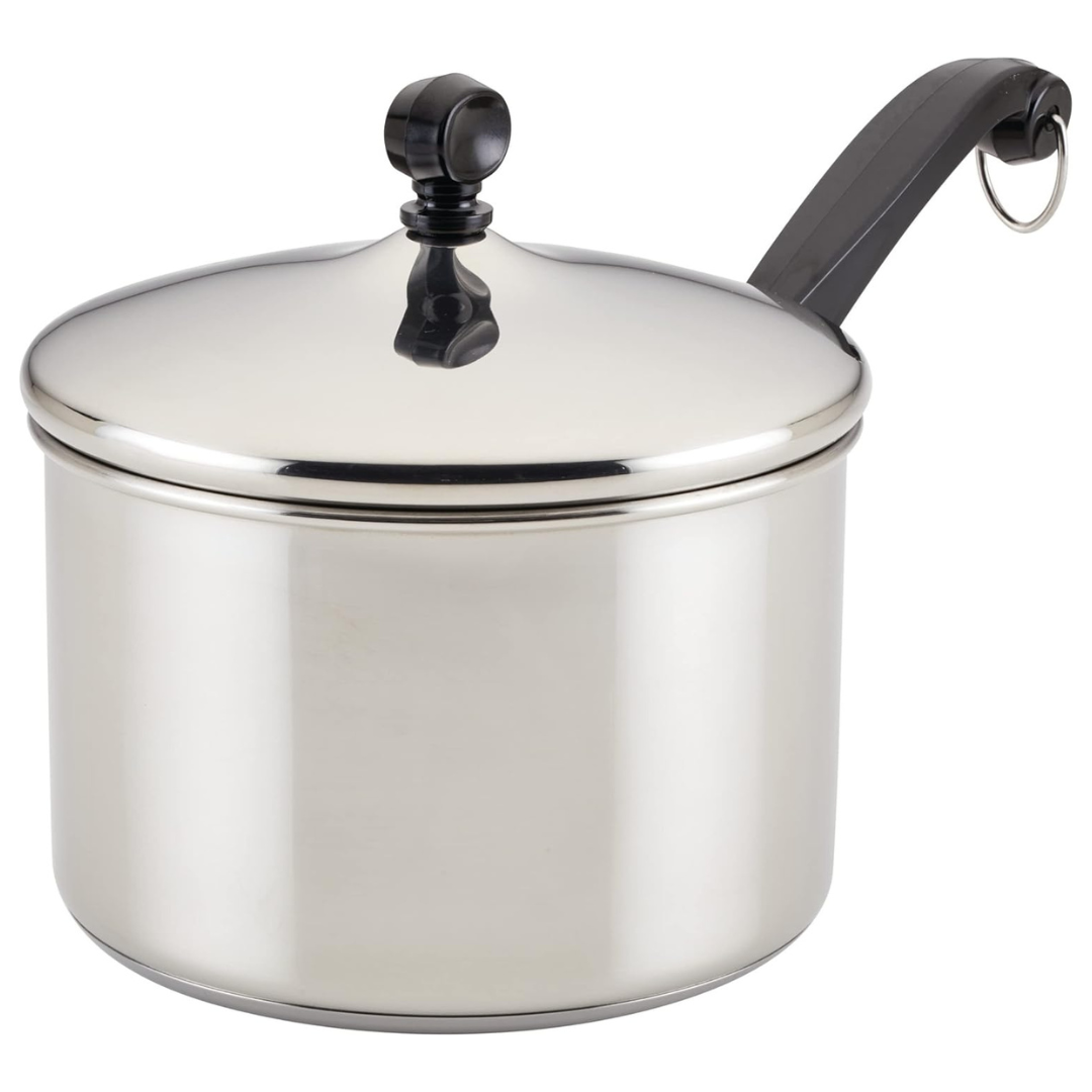 3Qt Farberware Classic Stainless Steel Saucepan With Lid