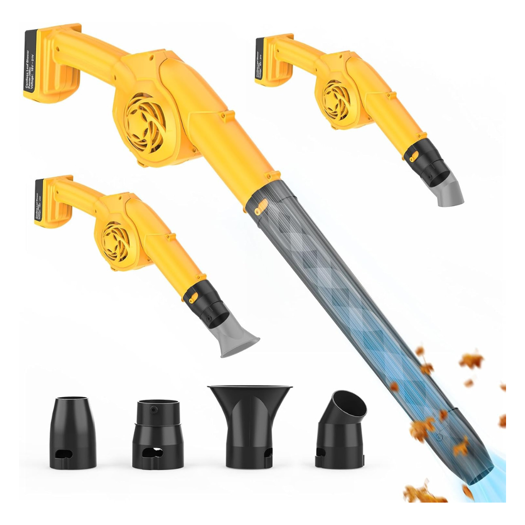 250Mph Cordless Leaf Blower W/ 4 Nozzle & 3 Mode For Dewalt 20V Battery