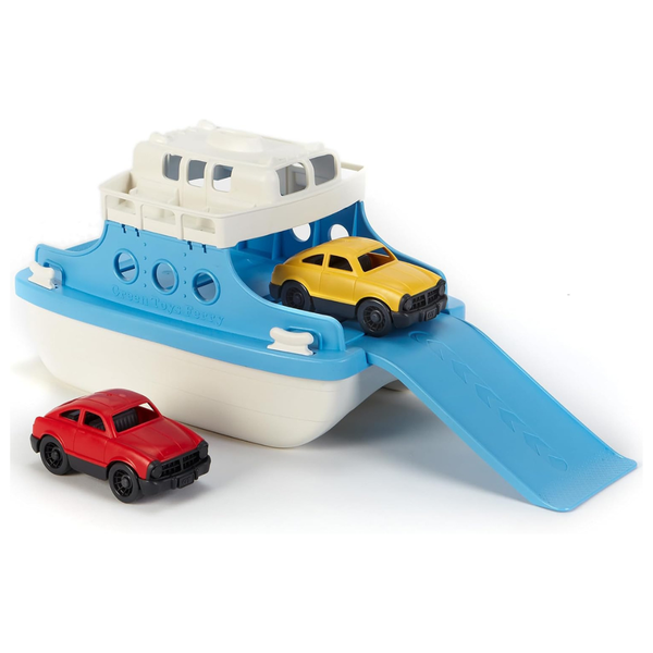 Green Toys Ferry Boat With Mini Cars Bathtub Toy