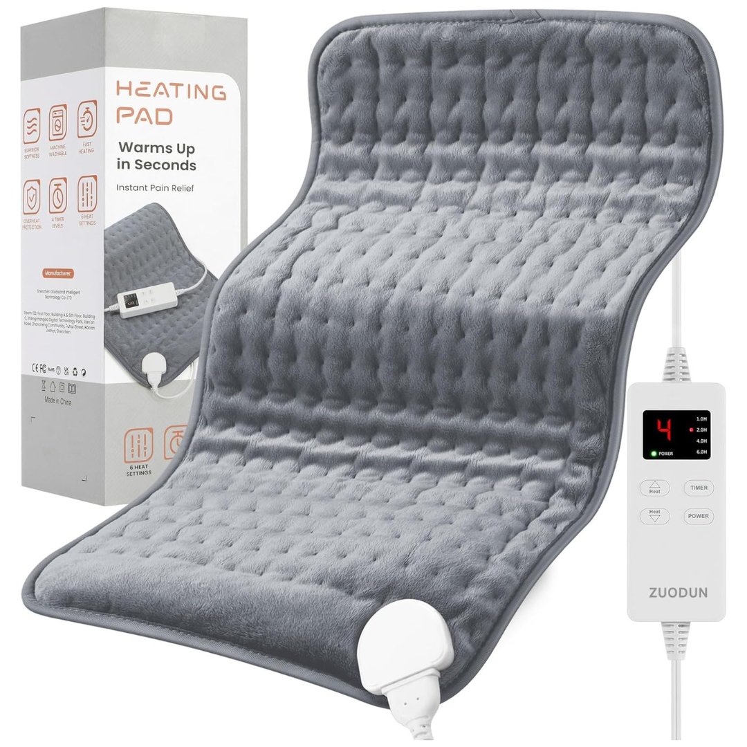 12.1" x 24.1" Zuodun Heating Pad For Back Pain Relief