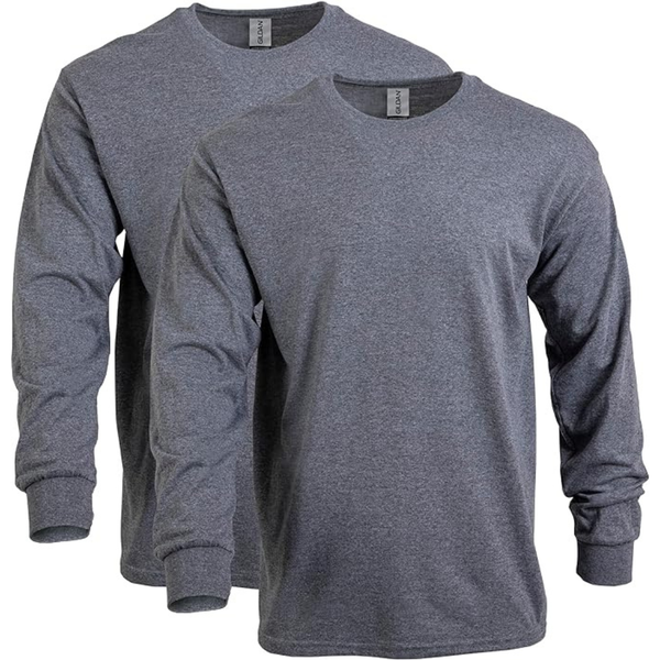 2-Pack Men's Heavy Cotton Long Sleeve T-Shirt