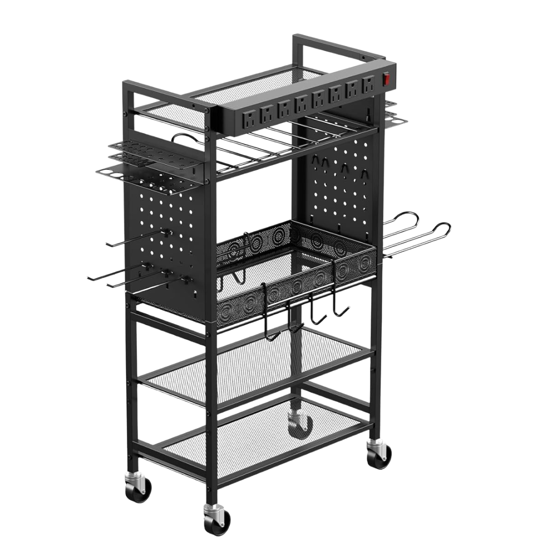 CCCEI Power Tool Organizer Cart With Charging Station