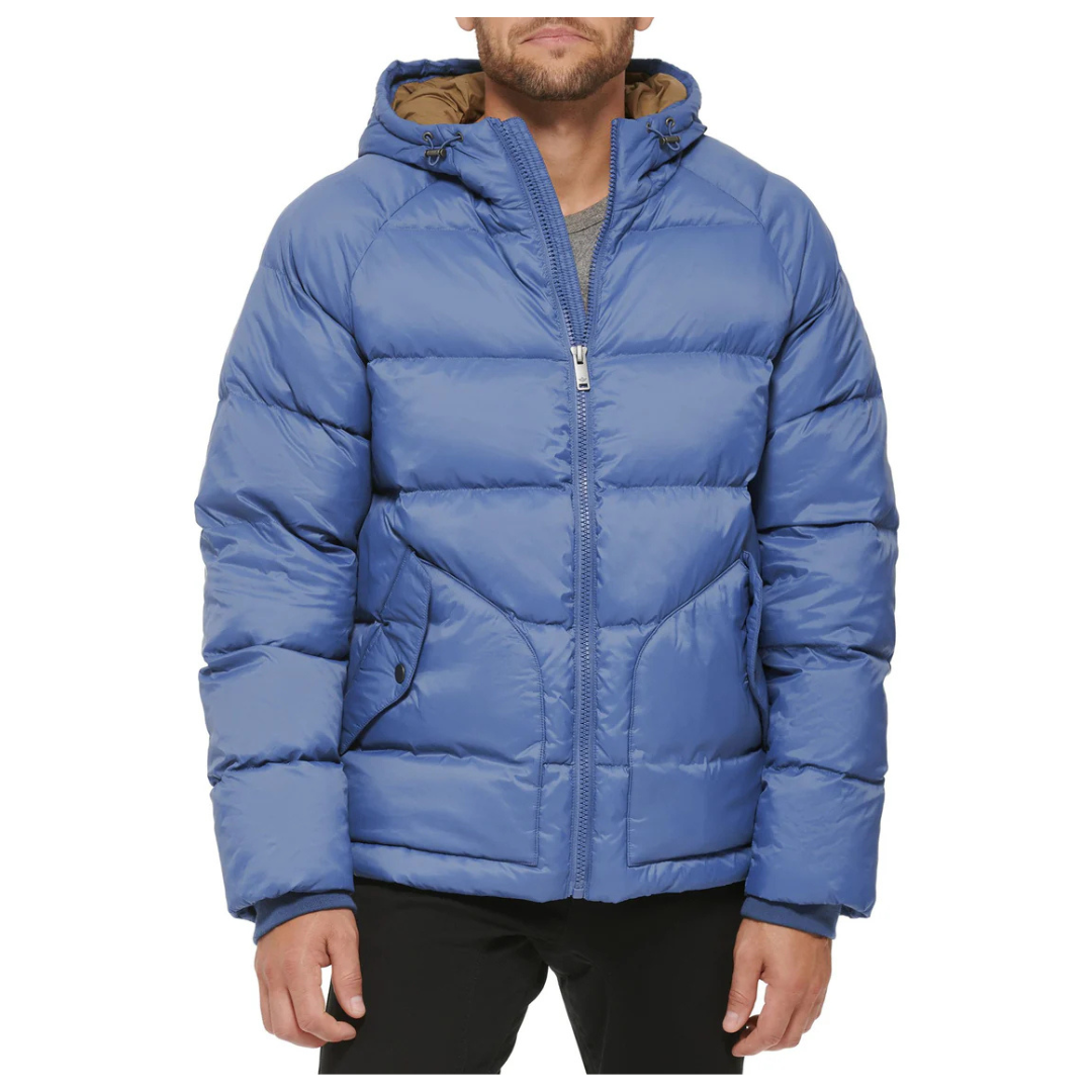 Dockers Men's Recycled Quilted Hooded Puffer Jacket