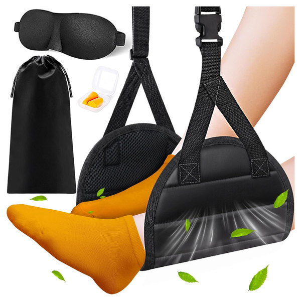 CushZone Foot Hammock Airplane Foot Rest