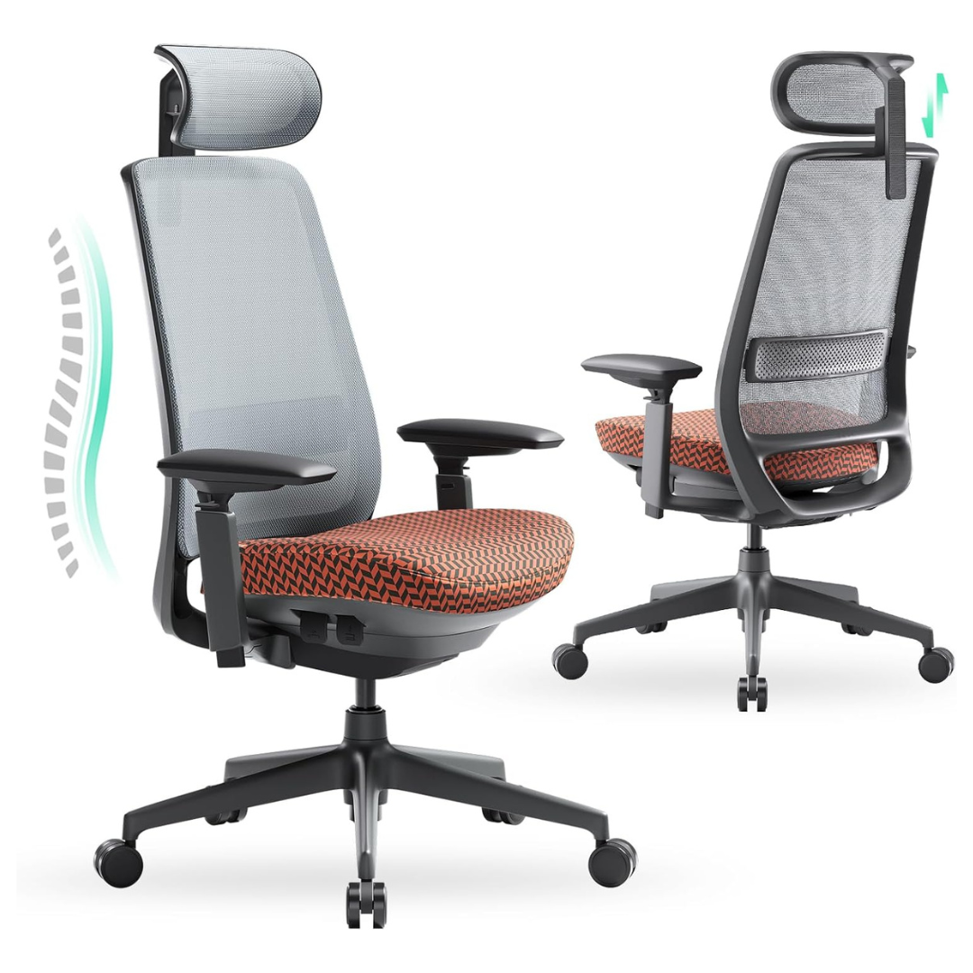 COLAMY Ergonomic Lumbar Support Mesh Office Chair