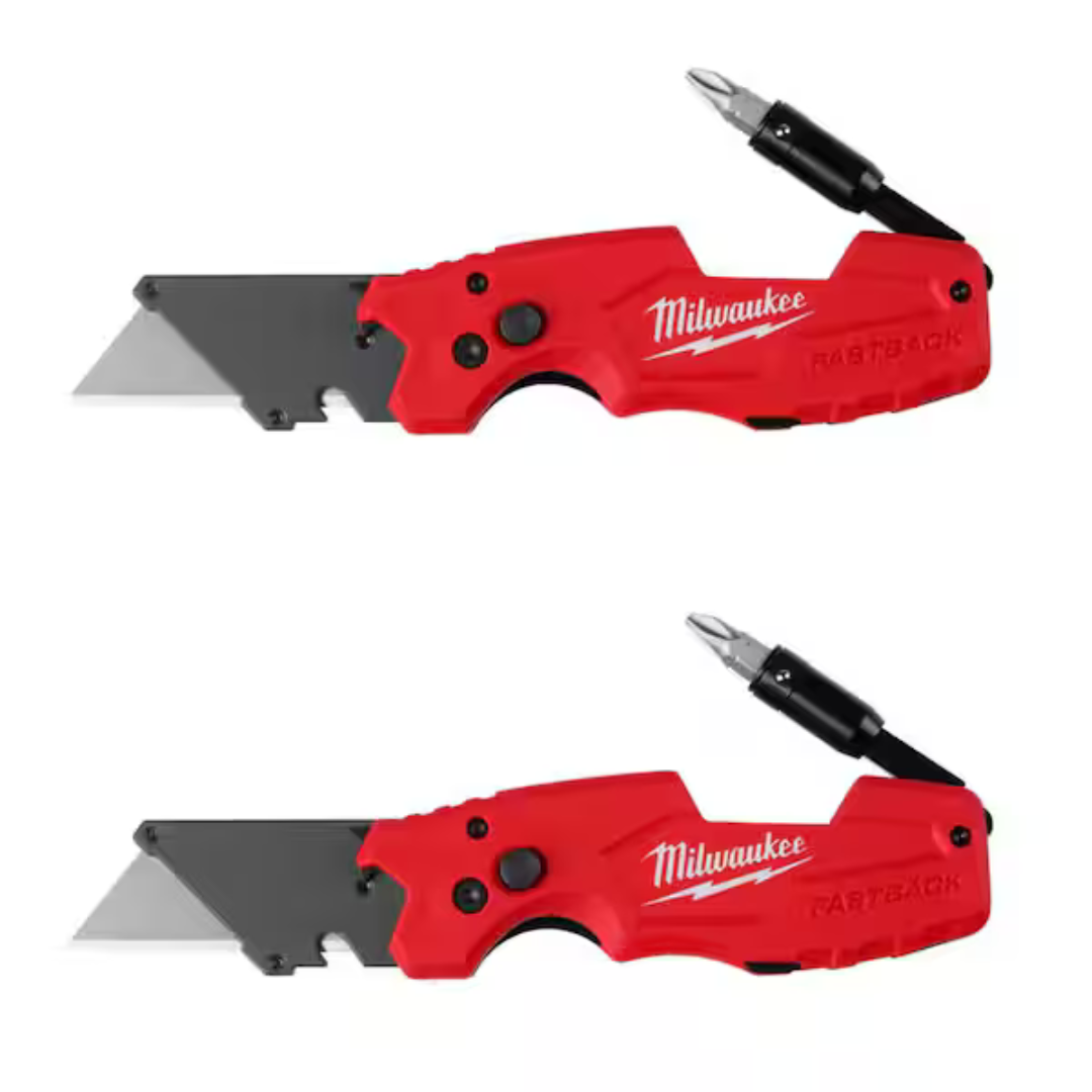 2-Pack Milwaukee Fastback 6-in-1 Folding Utility Knives