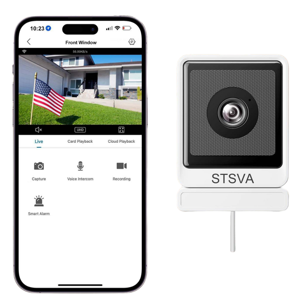 3MP 2K Window Security Camera With Color Night Vision