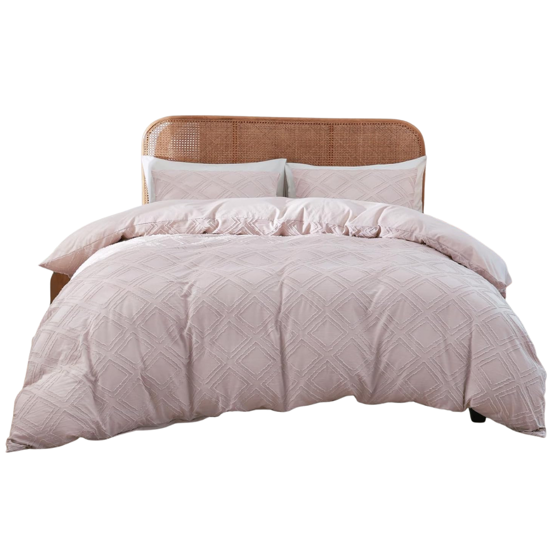 3-Piece Soft Microfiber Queen Size Duvet Cover Set (4 Colors)