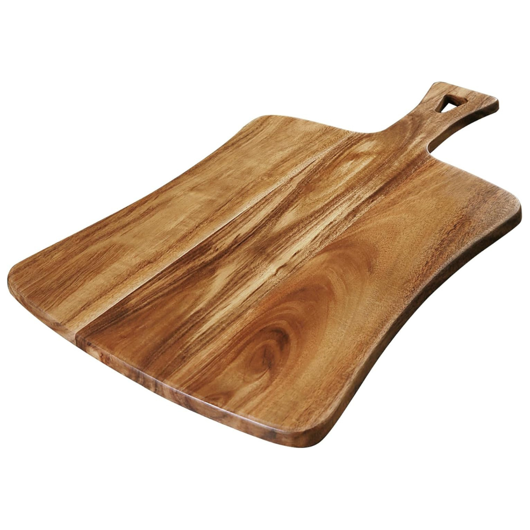 14" x 8.5" Acacia Wood Cutting And Serving Board With Handle