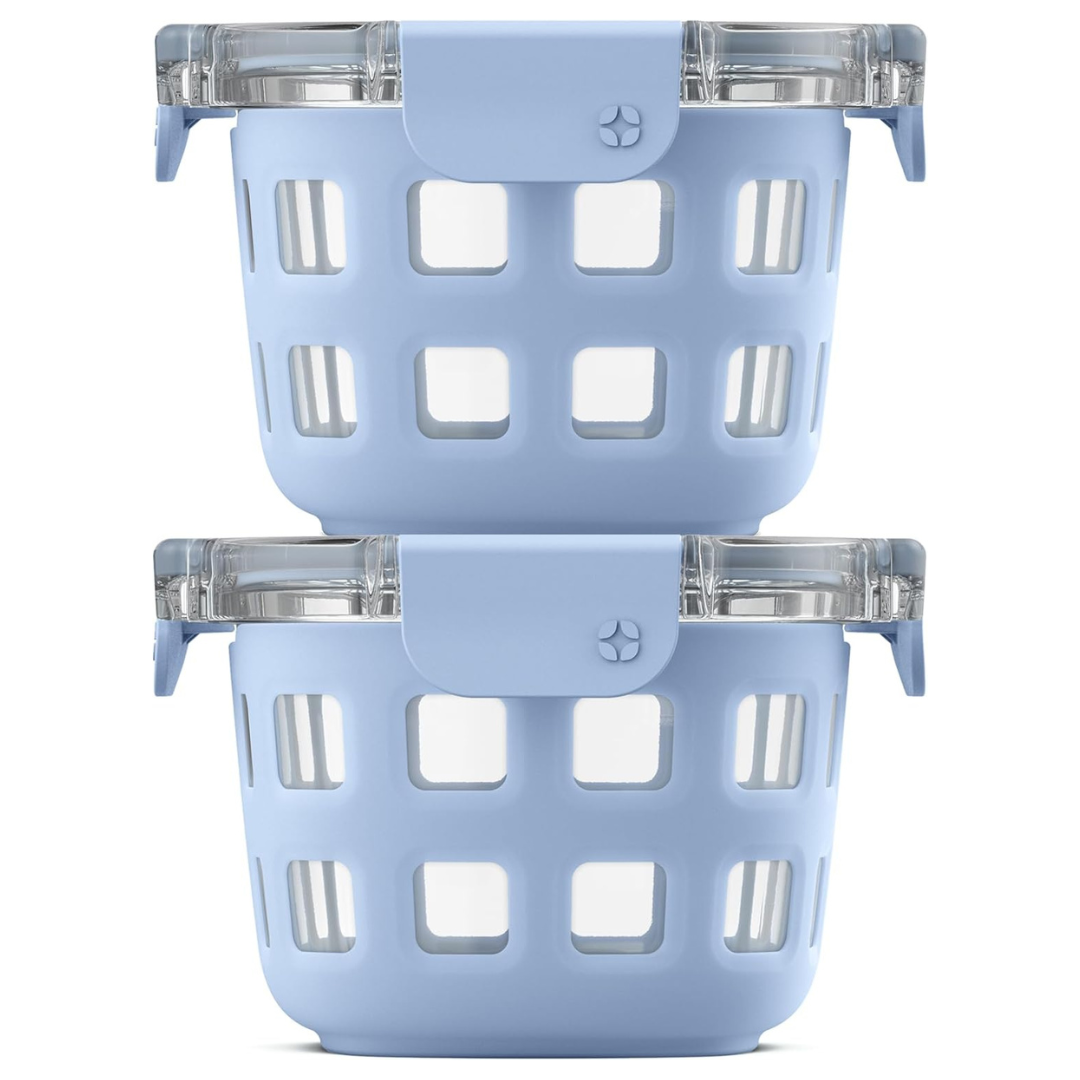 2-Pack Ello Duraglass 2-Cup Reusable Glass Containers