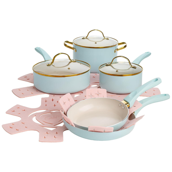 12-Piece Paris Hilton Epic Nonstick Pots And Pans Set