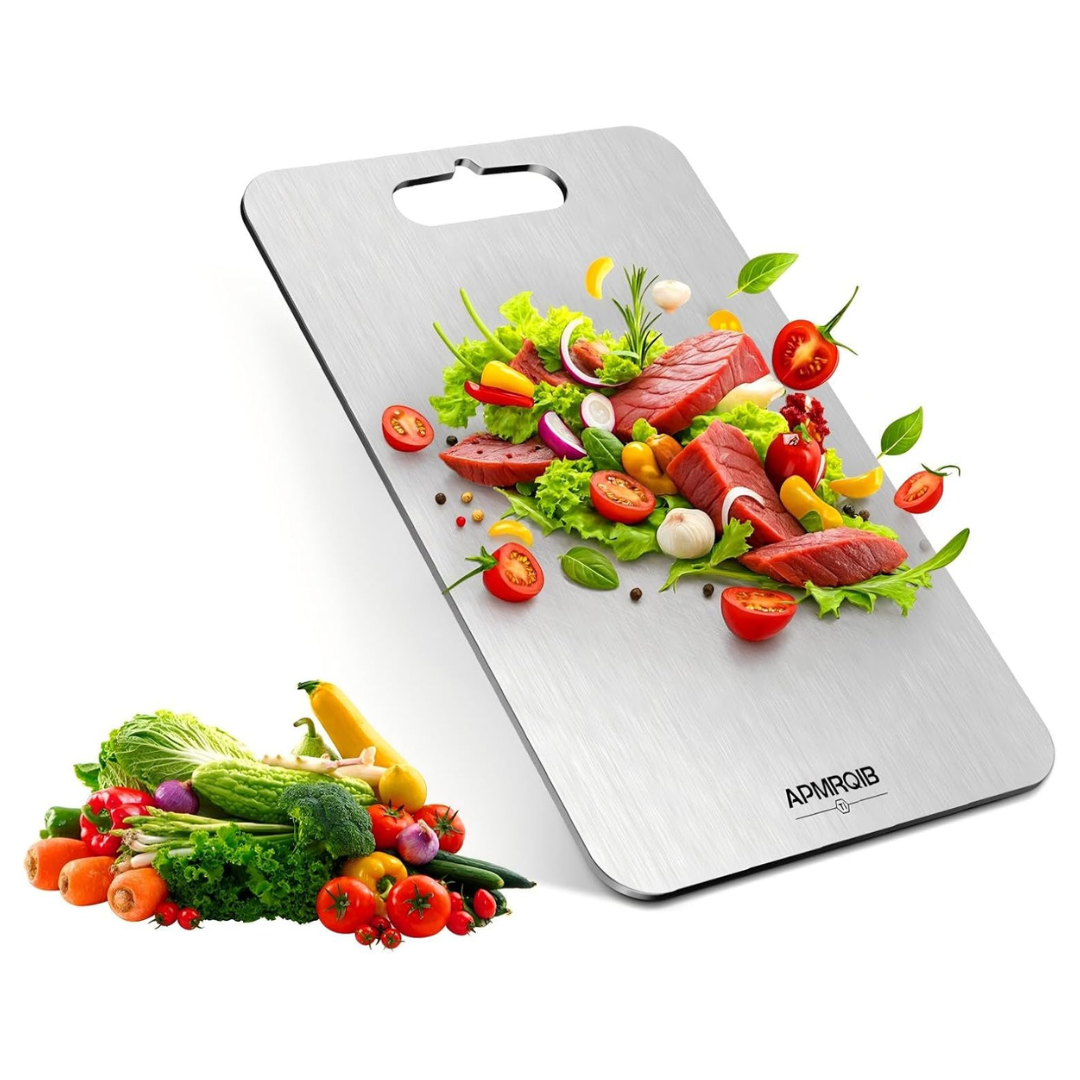 10.5"x 6.3" Titanium Double Sided Non Toxic Cutting Board For Kitchen