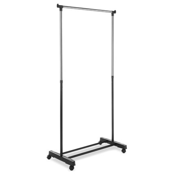 66" x 33" Whitmor Adjustable Garment Rolling Rack (Black/Chrome)