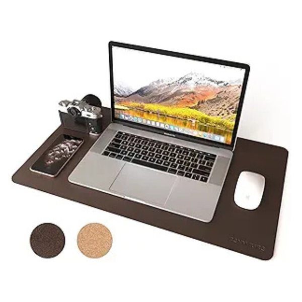 23.6" x 13.7" Dual-Sided PU Leather Large Mouse Pad