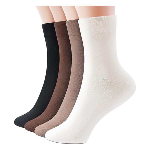 4 Pair Women's Cotton Casual Calf Dress Socks