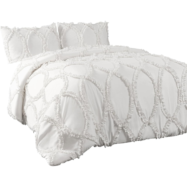 3-Piece Lush Decor Avon King Size Comforter Set