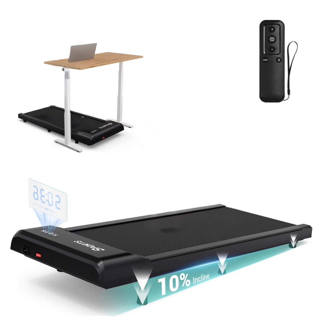 Dprodo 2.5 HP Under Desk Walking Pad With 10% Incline