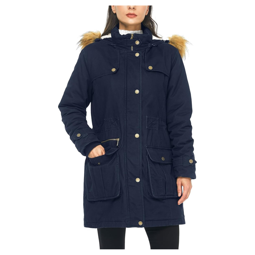 WenVen Women's Winter Thermal Puffer Parka Jacket