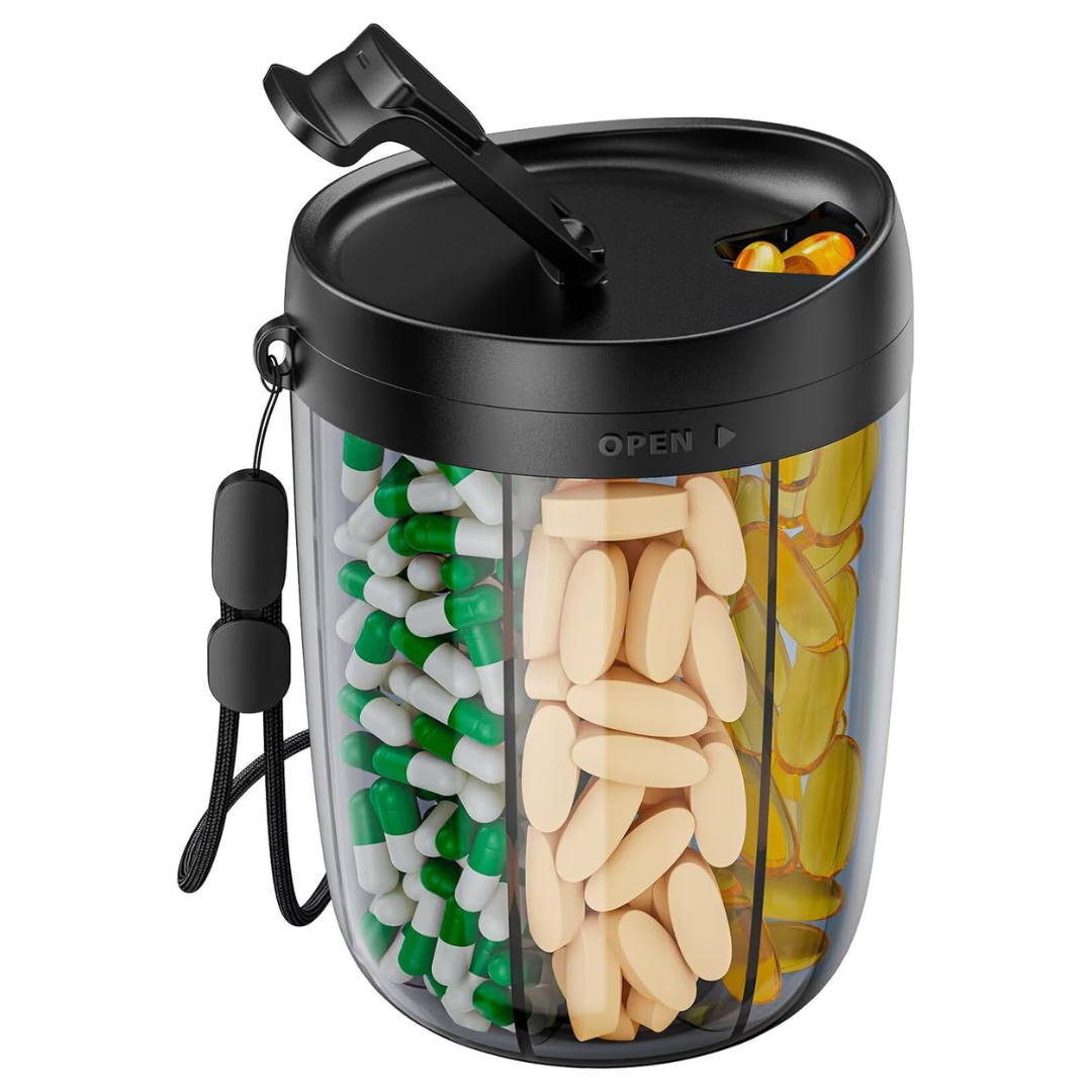 6 Various Vitamins Large Pill Bottle Supplement Organizer (Various)